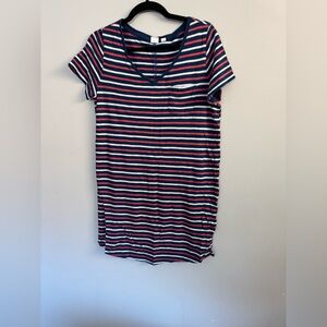 Gap Striped Short Sleeve T-Shirt Dress